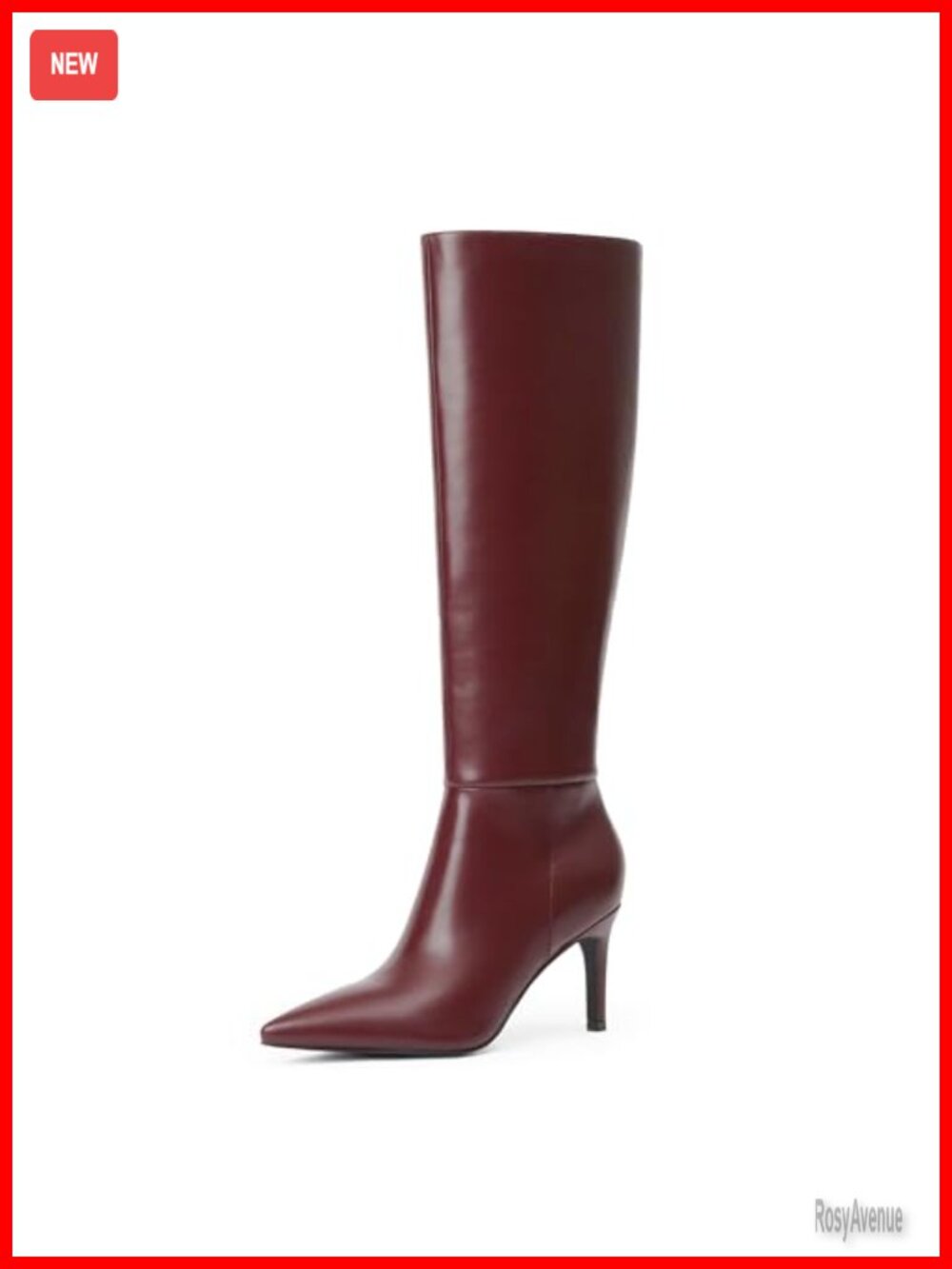 Knee High Stiletto Heel Pointed Toe Faux Leather Tall Boots Fall Winter